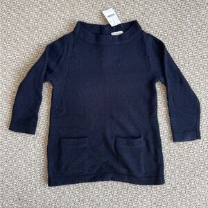 NWT Crewcuts Navy Blue Cowl Neck Sweater